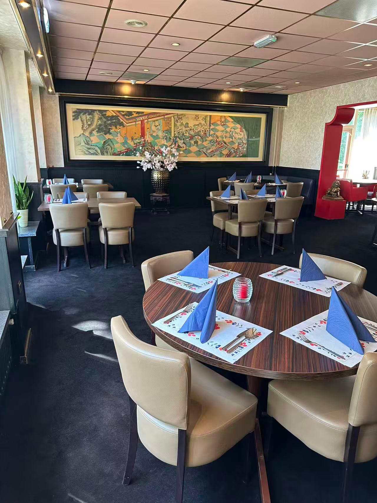 Gedekte tafel bij Restaurant Mandarin